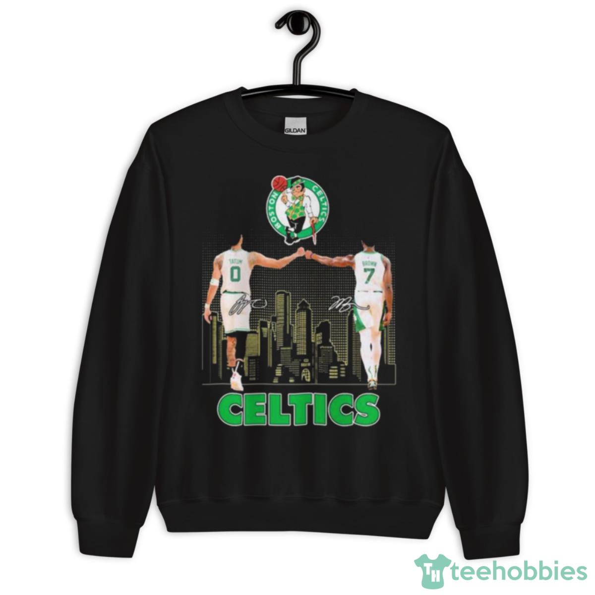 Celtics Tatum And Brown City Signature Boston Celtics Shirt - Unisex Crewneck Sweatshirt
