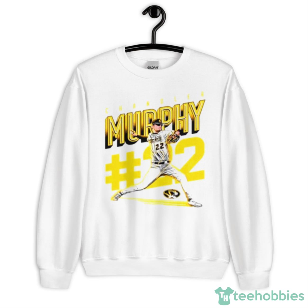 Chandler Murphy No 22 Missouri Tigers Baseball Shirt - Unisex Heavy Blend Crewneck Sweatshirt