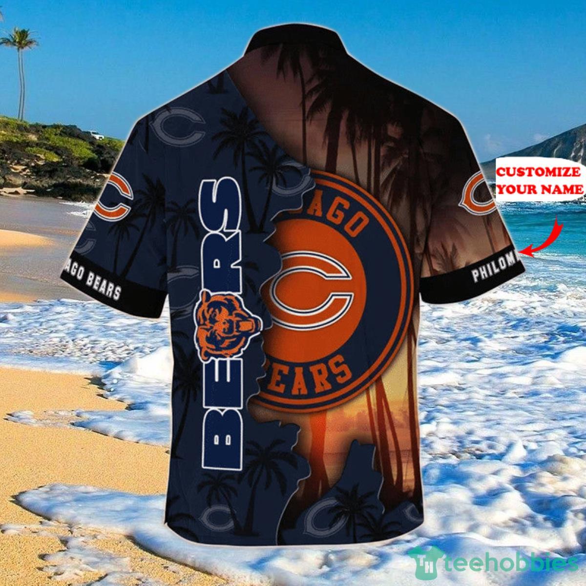 Chicago Bears NFL Hawaiian Shirt Custom Name Product Photo 2