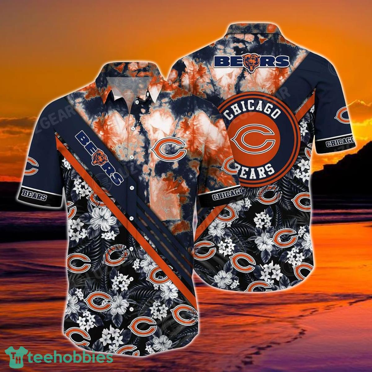 Chicago Bears NFL Hawaiian Shirt Graphic Tropical Pattern New Trend Summer For NFL Football Fans Product Photo 1