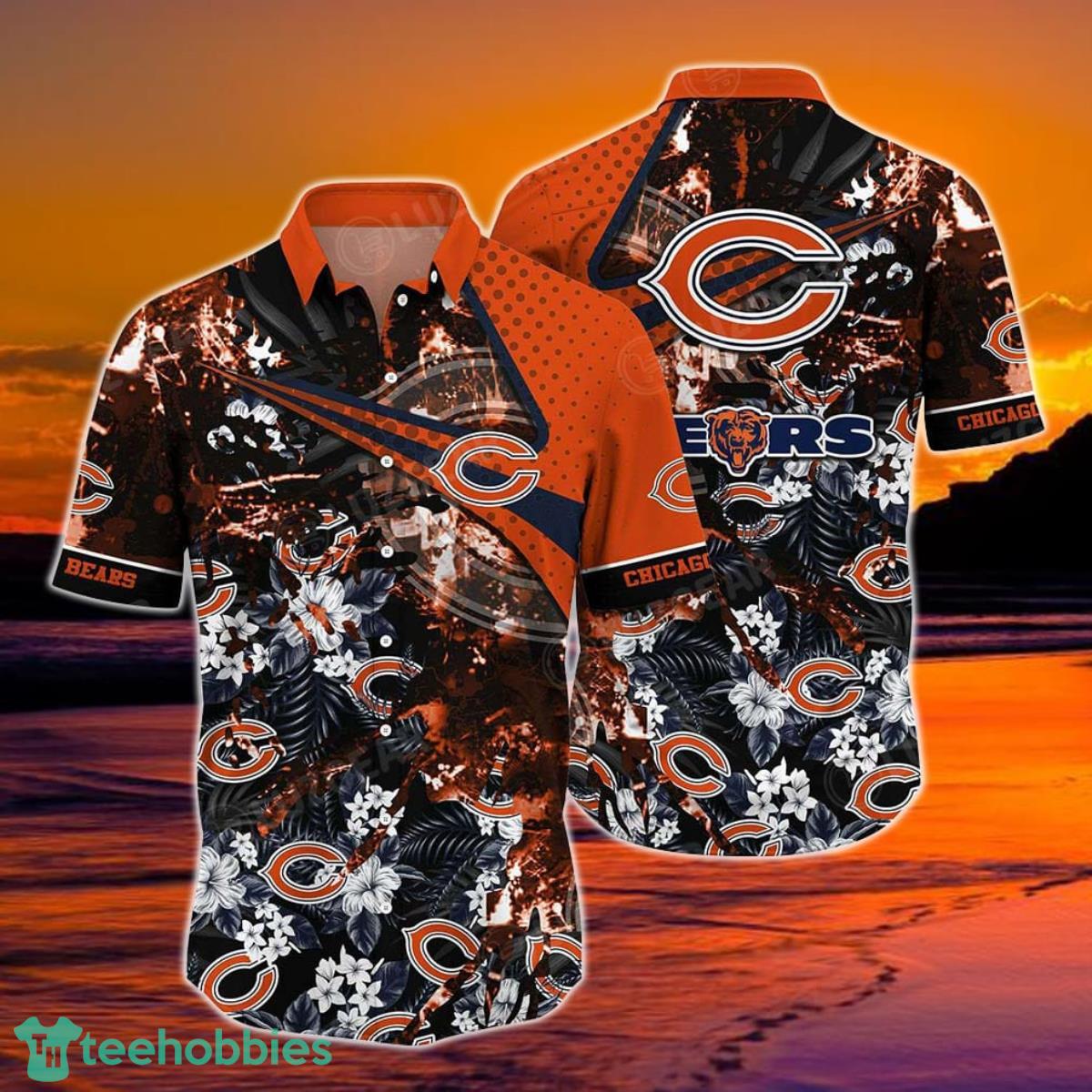 Chicago Bears NFL Hawaiian Shirt Tropical Pattern New Hot Trend Summer For Sports Fans NFL Product Photo 1