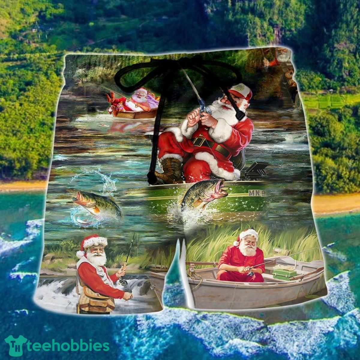 Christmas Merry Fishmasand A Happy New Reel Hawaii Shorts For Men Product Photo 1
