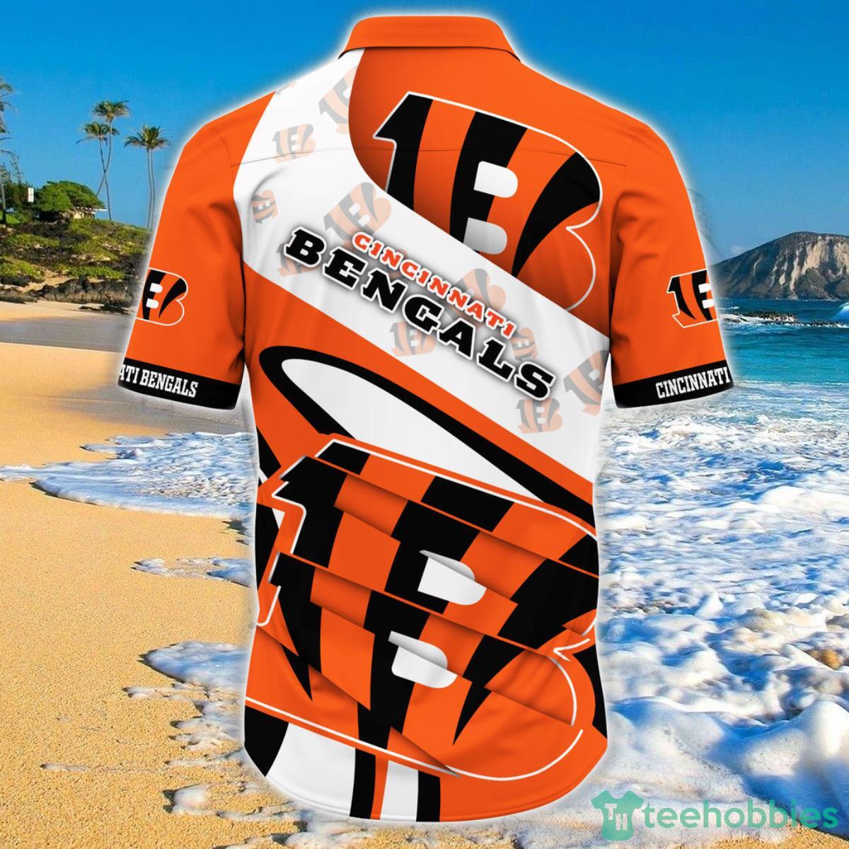 Cincinnati Bengals Hawaiian Shirt Short Sleeve Big Logo Product Photo 2