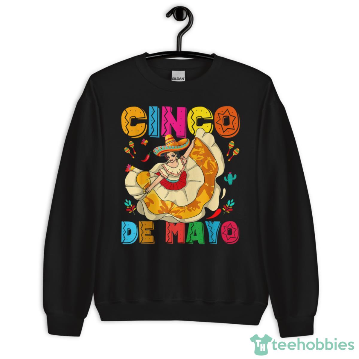 Cinco De Mayo Shirt Mexican Girl Dancing Jarabe Tapatio Shirt - Unisex Crewneck Sweatshirt