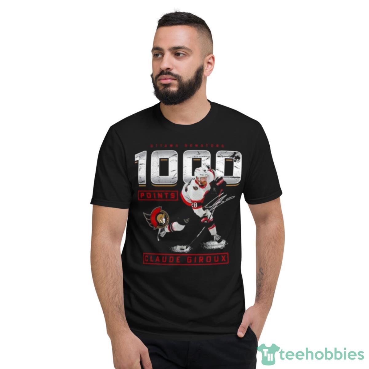Claude Giroux Ottawa Senators Fanatics Branded 1,000 Career Points Shirt - Short Sleeve T-Shirt