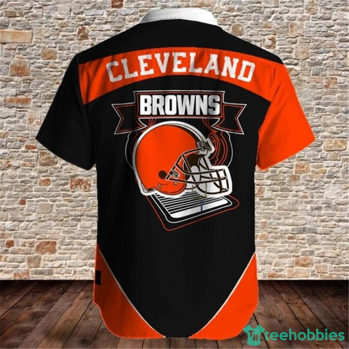 Cleveland Browns Shirts Fireball Button Short Sleeve Product Photo 2