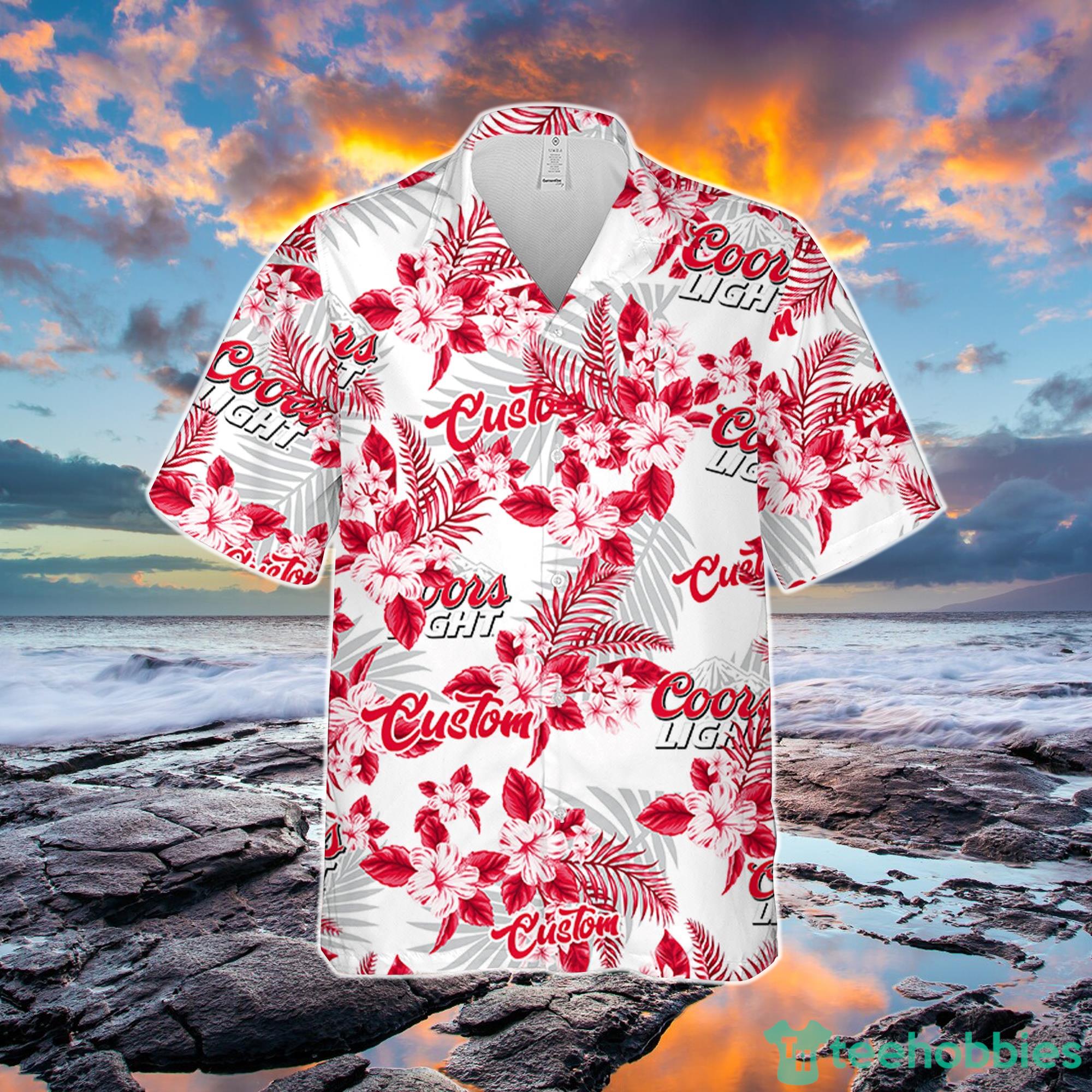 Coors Light Hawaiian Shirt Flowers Pattern Personalized Gift Men And Women Product Photo 2