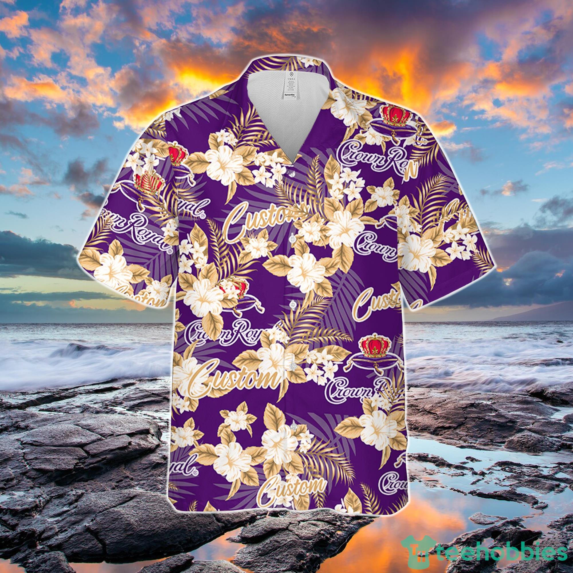 Crown Royal Whiskey Hawaiian Shirt Flowers Pattern Personalized Gift Men And Women Product Photo 2
