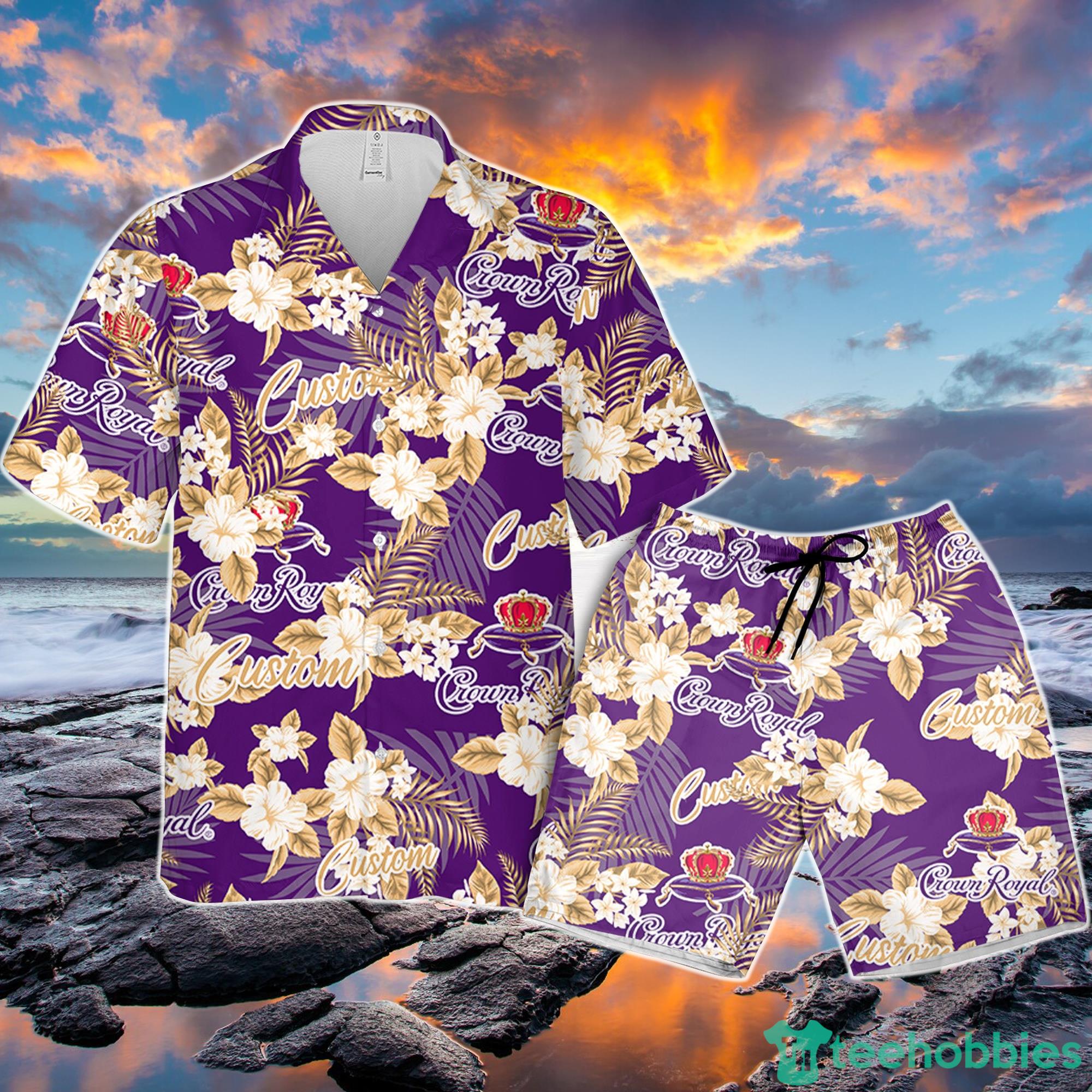 Crown Royal Whiskey Hawaiian Shirt Flowers Pattern Personalized Gift Men And Women Product Photo 1