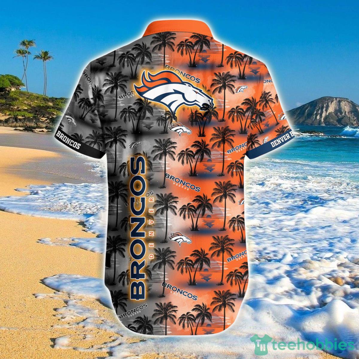 Denver Broncos Hawaiian Shirt Palm Tree Pattern Product Photo 2