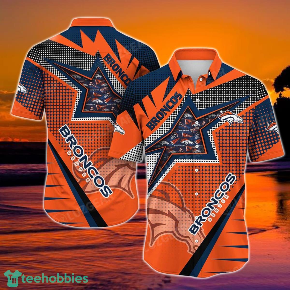 Denver Broncos NFL Football Beach Shirt For This Summer Graphic Print Hawaiian Shirt Big Fans Product Photo 1
