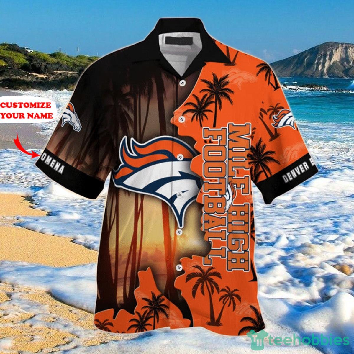 Denver Broncos NFL Hawaiian Shirt Custom Name Product Photo 1