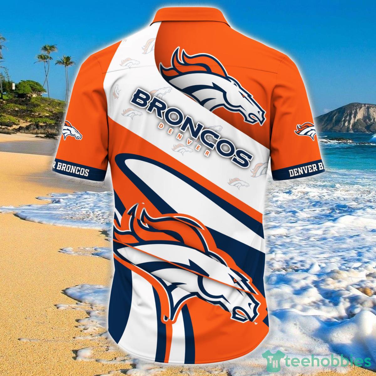Denver Broncos NFL Hawaiian Shirt Short Sleeve Big Logo Product Photo 2