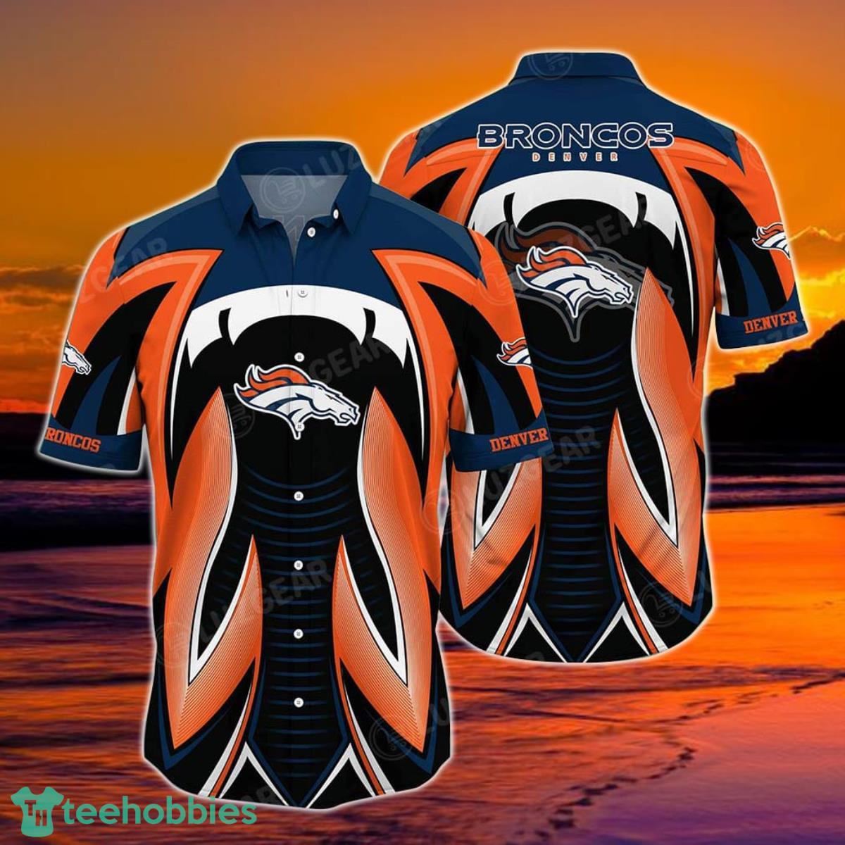 Denver Broncos NFL Hawaiian Shirt Summer Short Sleeve Button Down Shirt Gift For Best Fans Product Photo 1