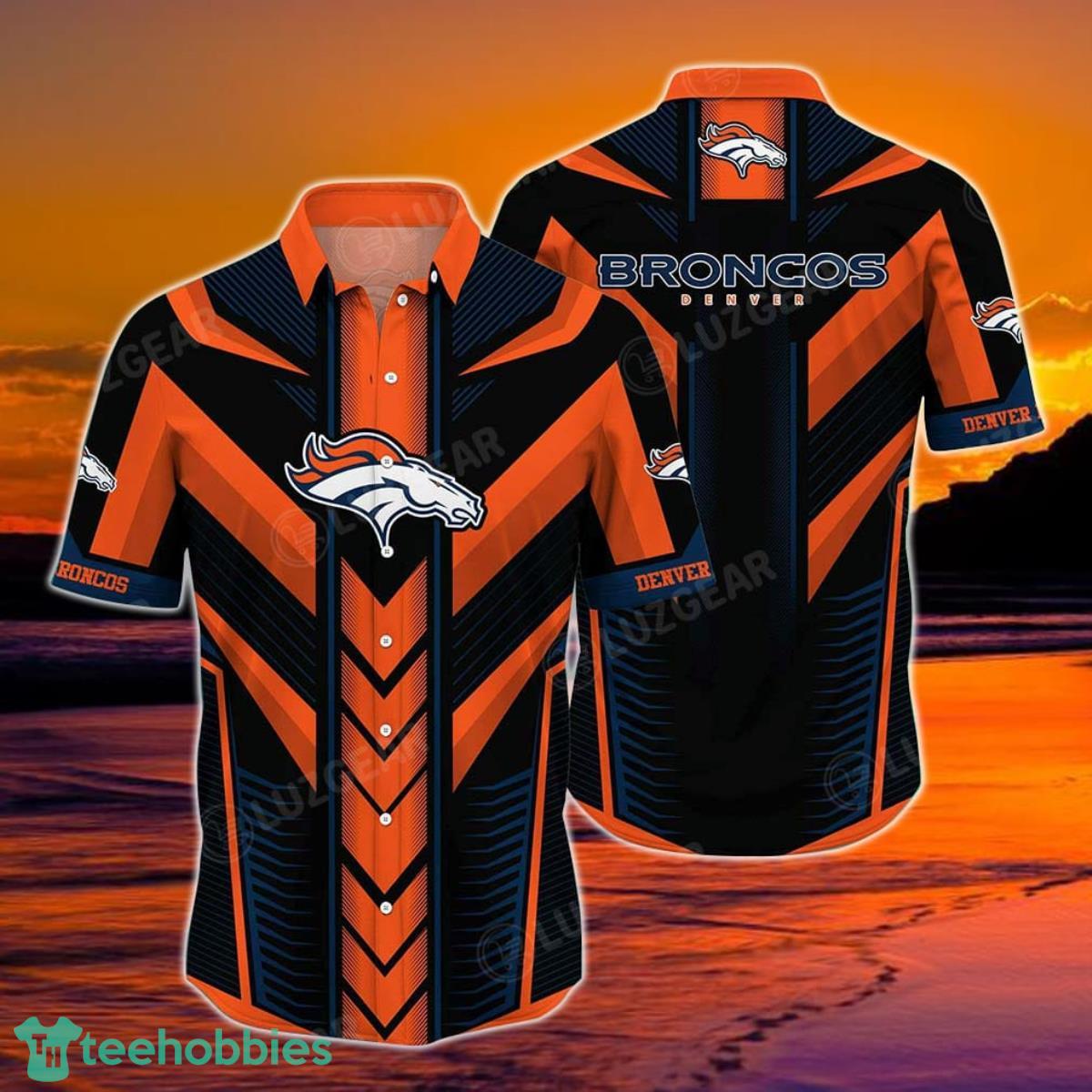 Denver Broncos NFL Hawaiian Shirt Summer Short Sleeve Button Down Shirt Gift For Big Fans Product Photo 1