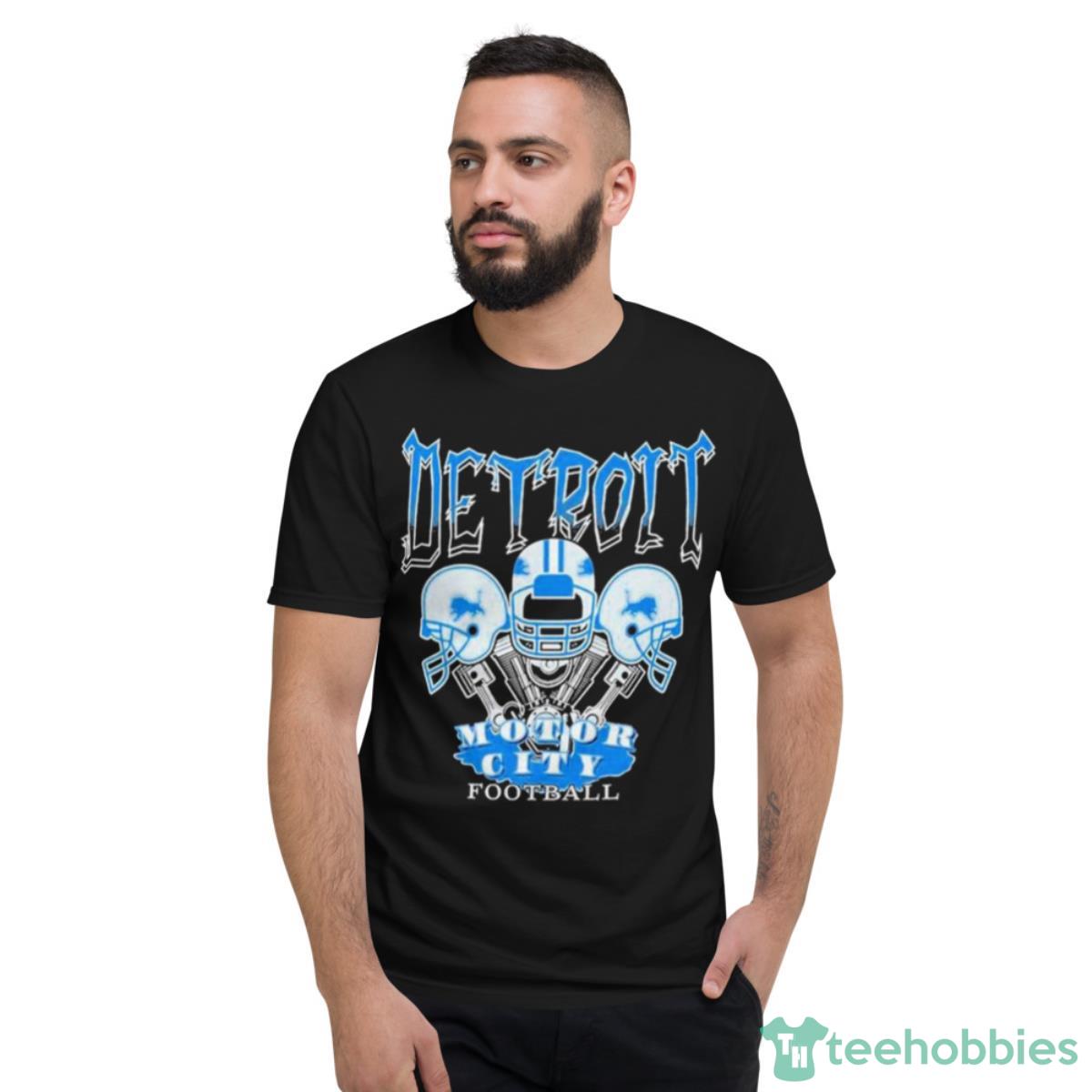 Detroit Lions Motor City Football Helmet Shirt - Short Sleeve T-Shirt