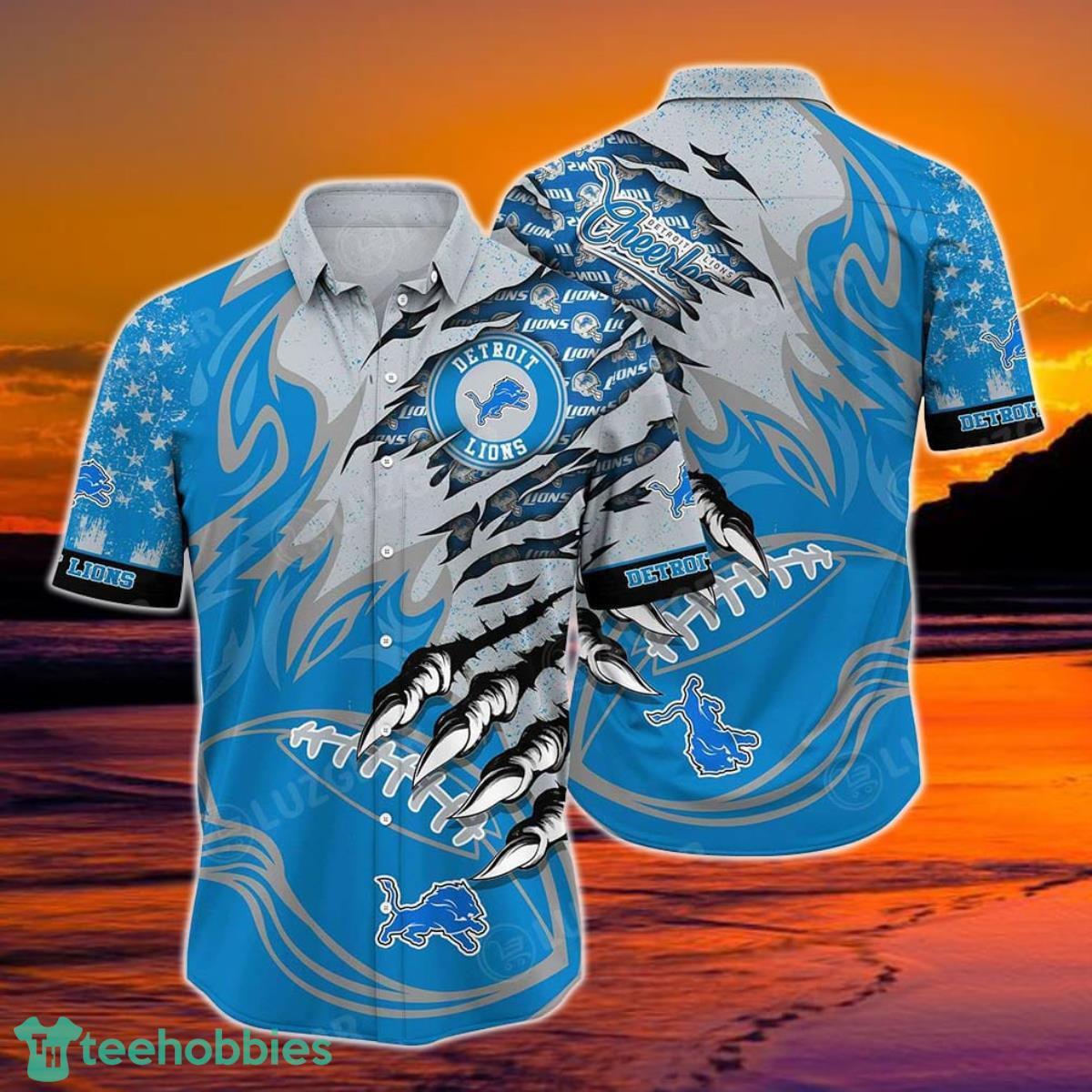 Detroit Lions NFL Hawaiian Shirt Style Vintage Summer Beach Shirt Best Gift For Fans Product Photo 1