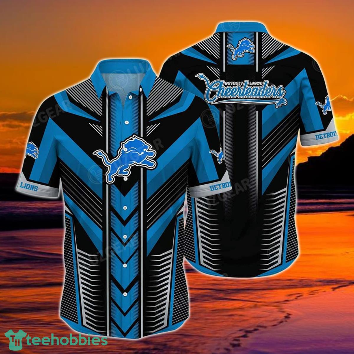 Detroit Lions NFL Hawaiian Shirt Summer Short Sleeve Button Down Shirt Gift For Big Fans Product Photo 1