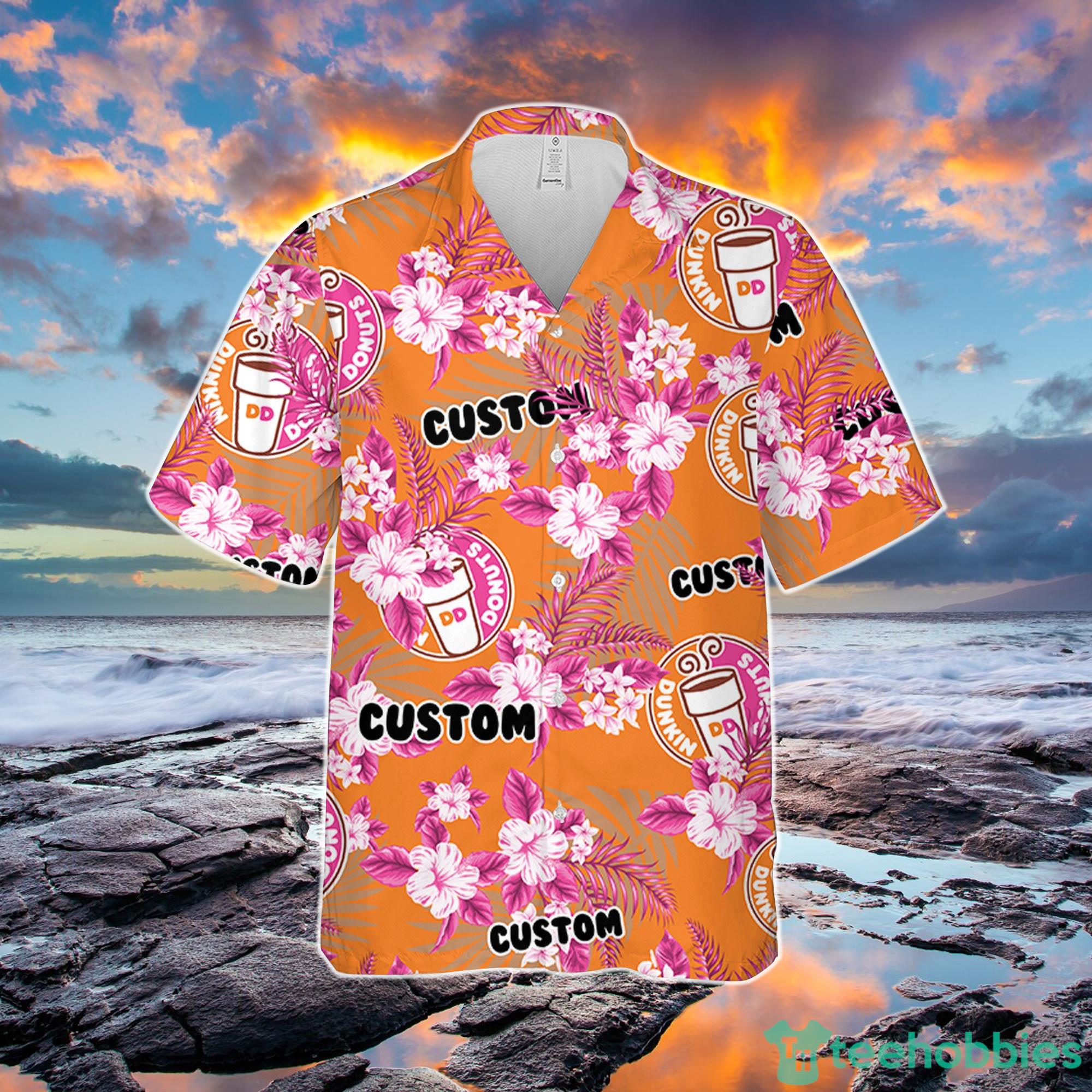 Dunkin Donuts Hawaiian Shirt Flowers Pattern Personalized Gift Men And Women Product Photo 2