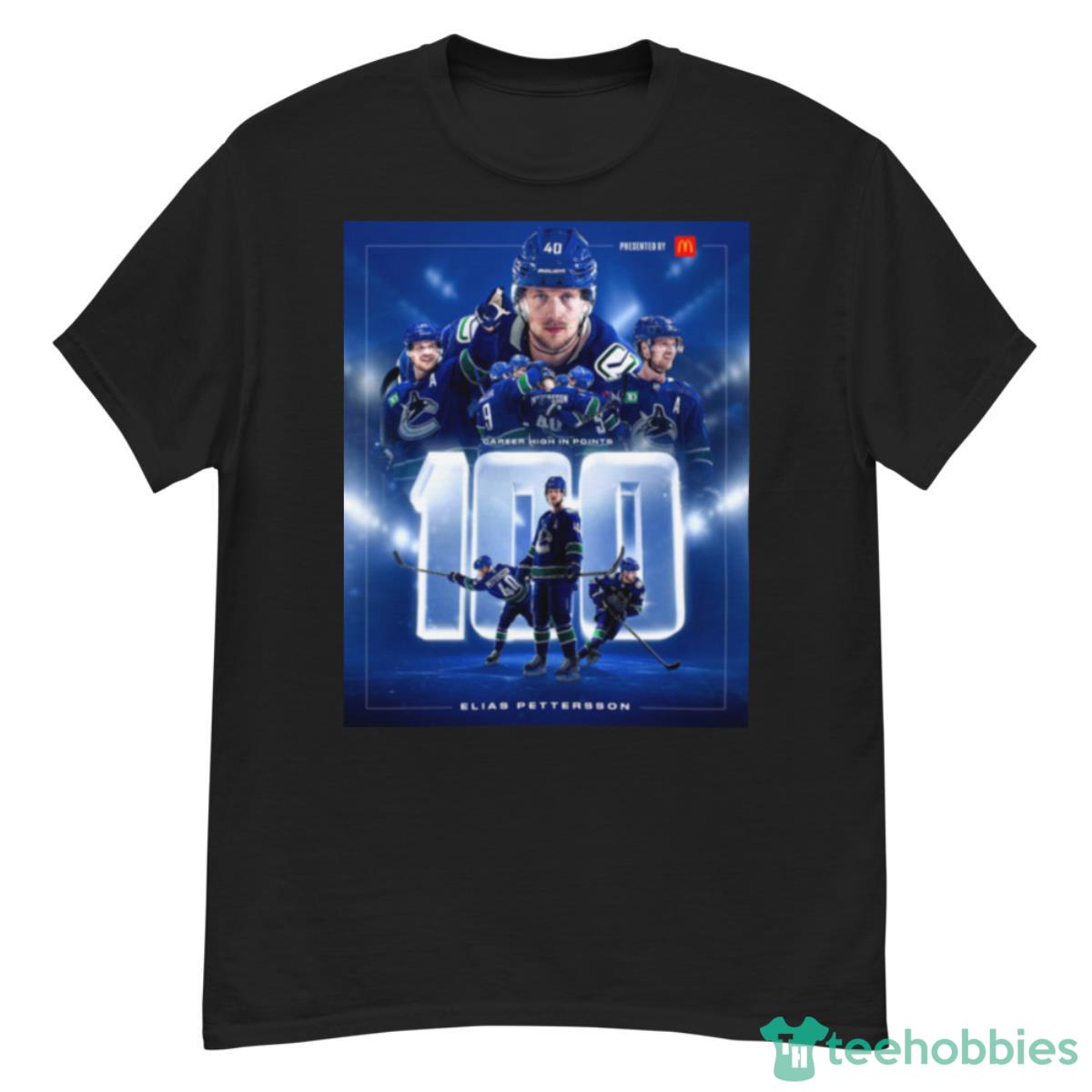 Elias Pettersson Vancouver Canucks 100 Career High Points Title Season Shirt - G500 Men’s Classic T-Shirt