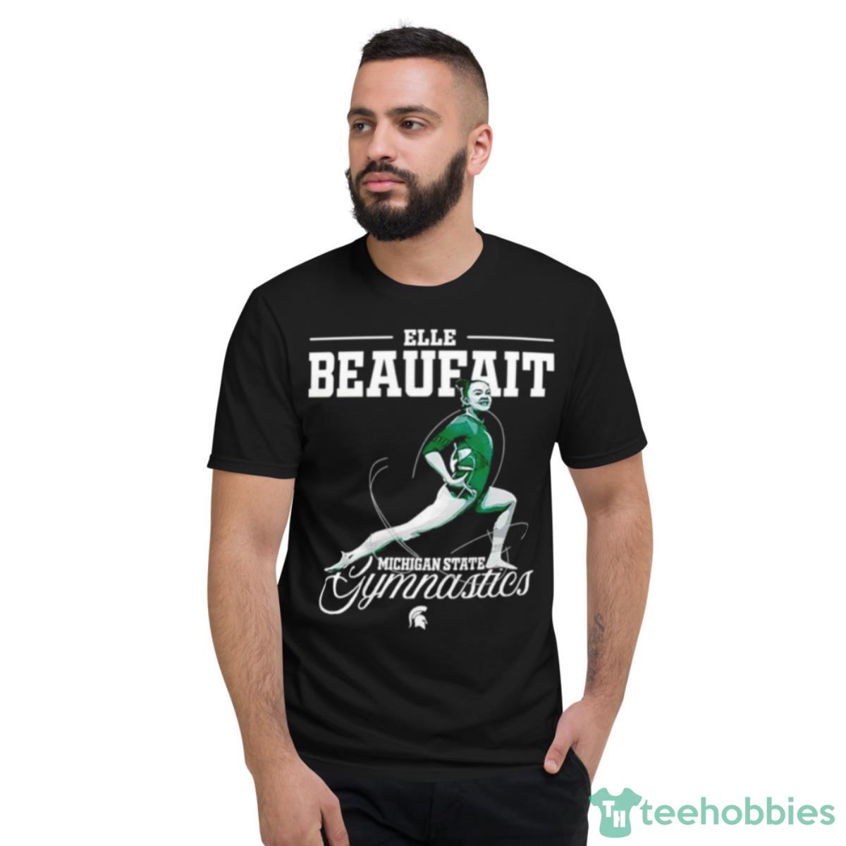 Elle Beaufait Illustration Michigan State NCAA WoNFL Gymnastics Shirt - Short Sleeve T-Shirt