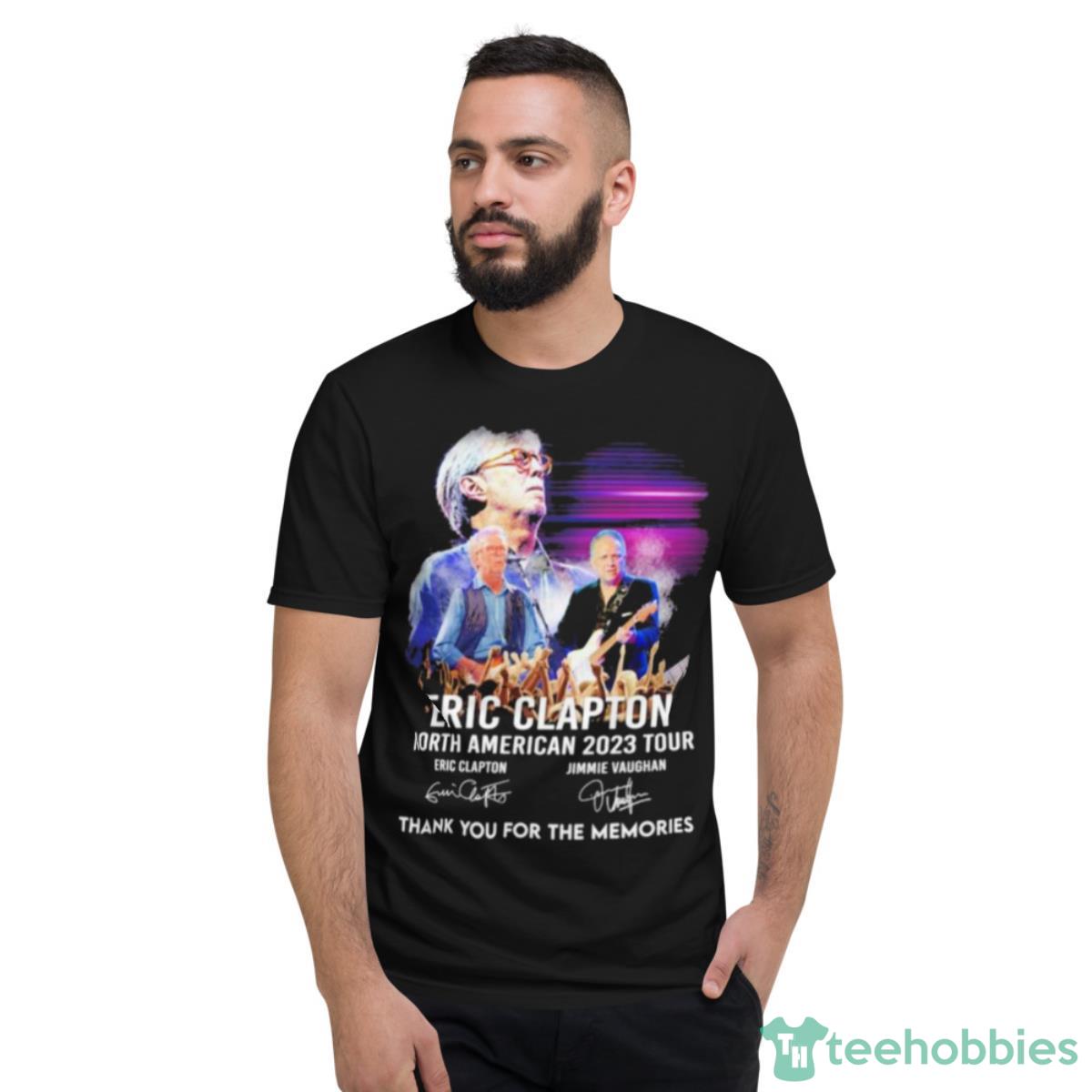 Eric Clapton North American 2023 Tour Thank You For The Memories Signatures Shirt - Short Sleeve T-Shirt