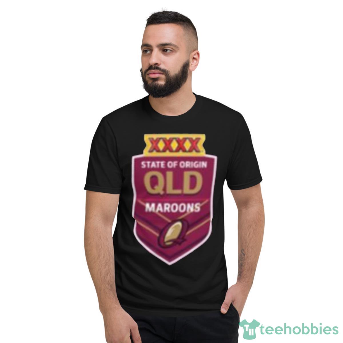 Exelent Queensland Maroons Design Rugby Shirt - Short Sleeve T-Shirt