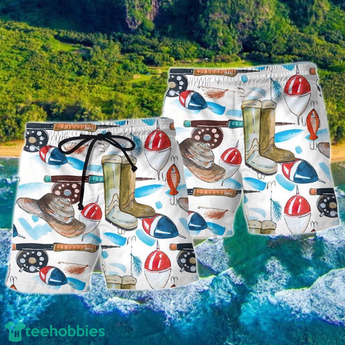 Fishing Art Cool Style Hawaii Shorts For Men Product Photo 2