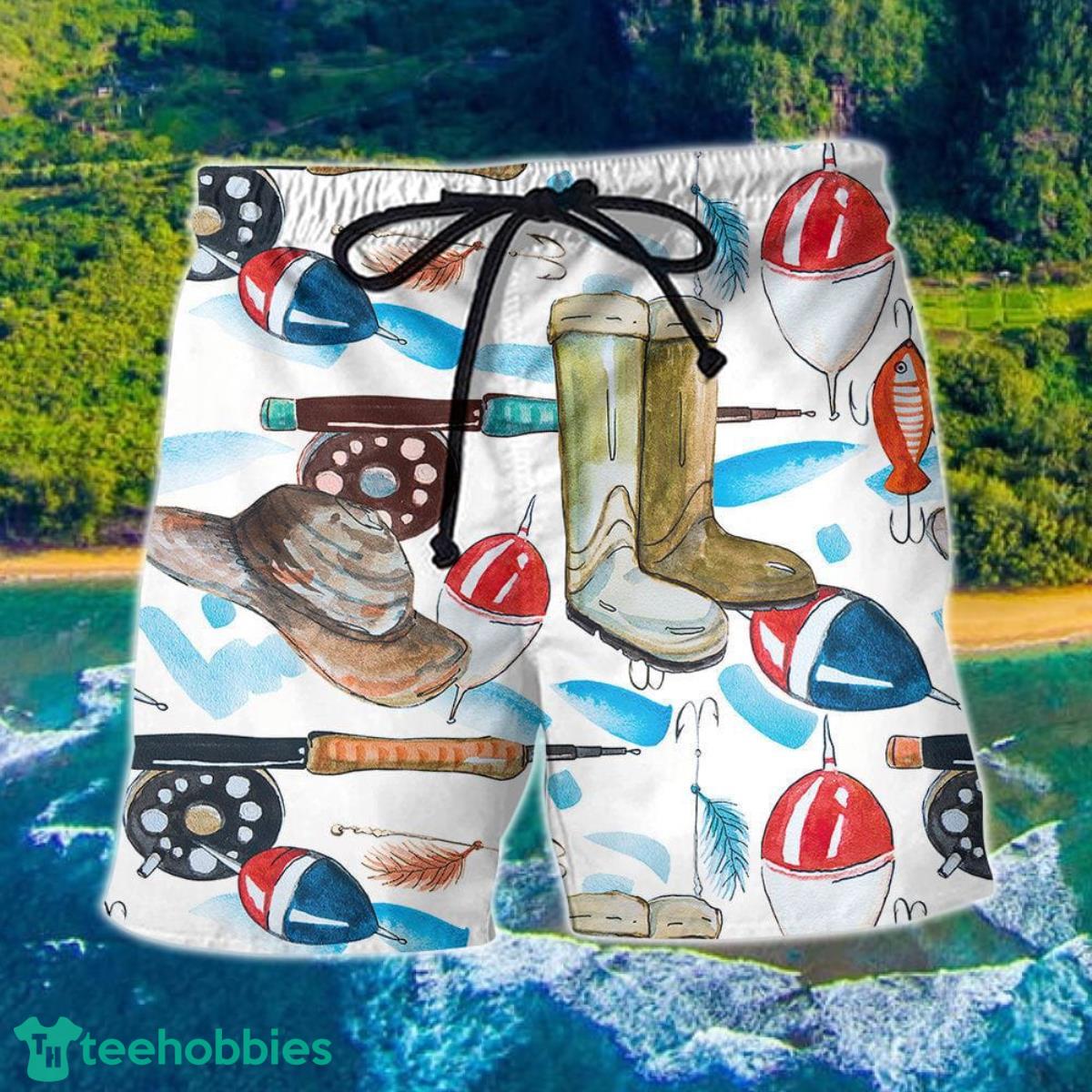 Fishing Art Cool Style Hawaii Shorts For Men Product Photo 1
