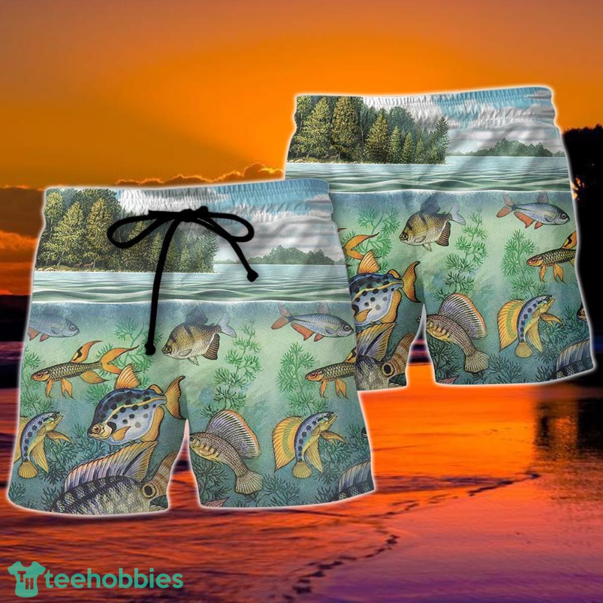 Fishing Eat Sleep Fish And Repeat Hawaii Shorts For Men Product Photo 2