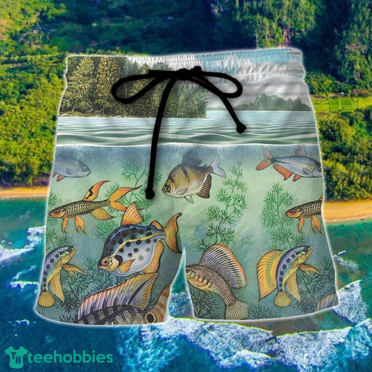 Fishing Eat Sleep Fish And Repeat Hawaii Shorts For Men Product Photo 1