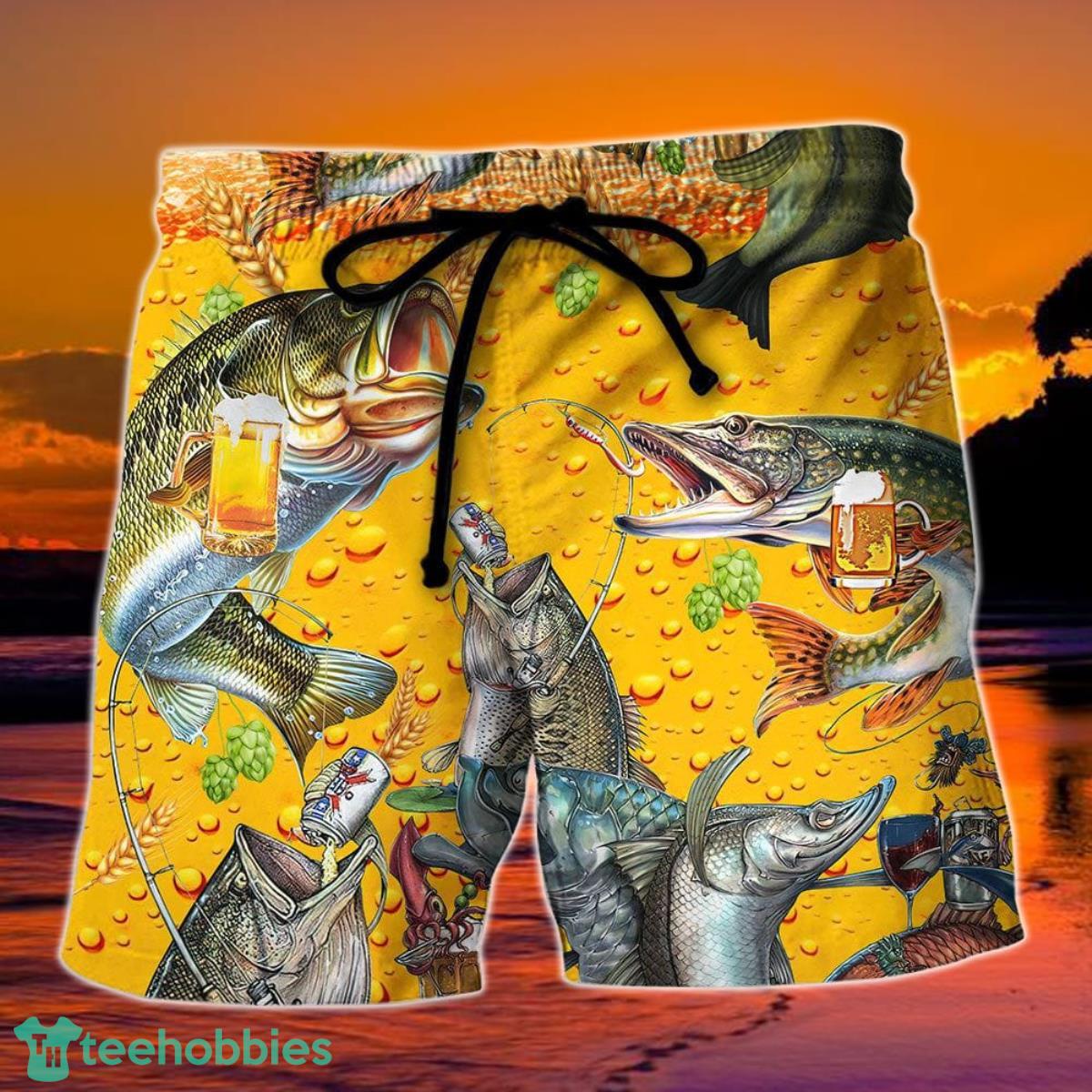 Fishing I Rescue Fish From Water And Beer From Bottles Hawaii Shorts For Men Product Photo 1
