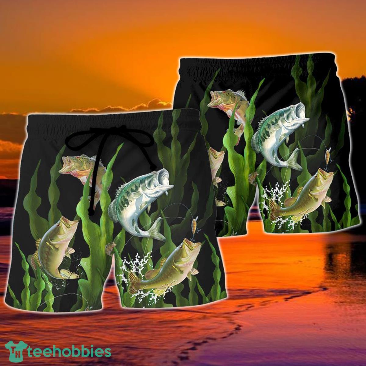 Fishing Its All About How You Wiggle Your Worms Hawaii Shorts For Men - Summer Beach Shorts Product Photo 2