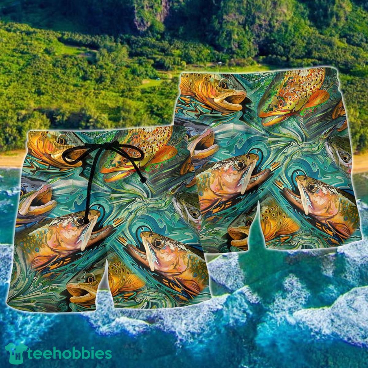 Fishing Lover In Life Hawaii Shorts For Men - Summer Beach Shorts Product Photo 2