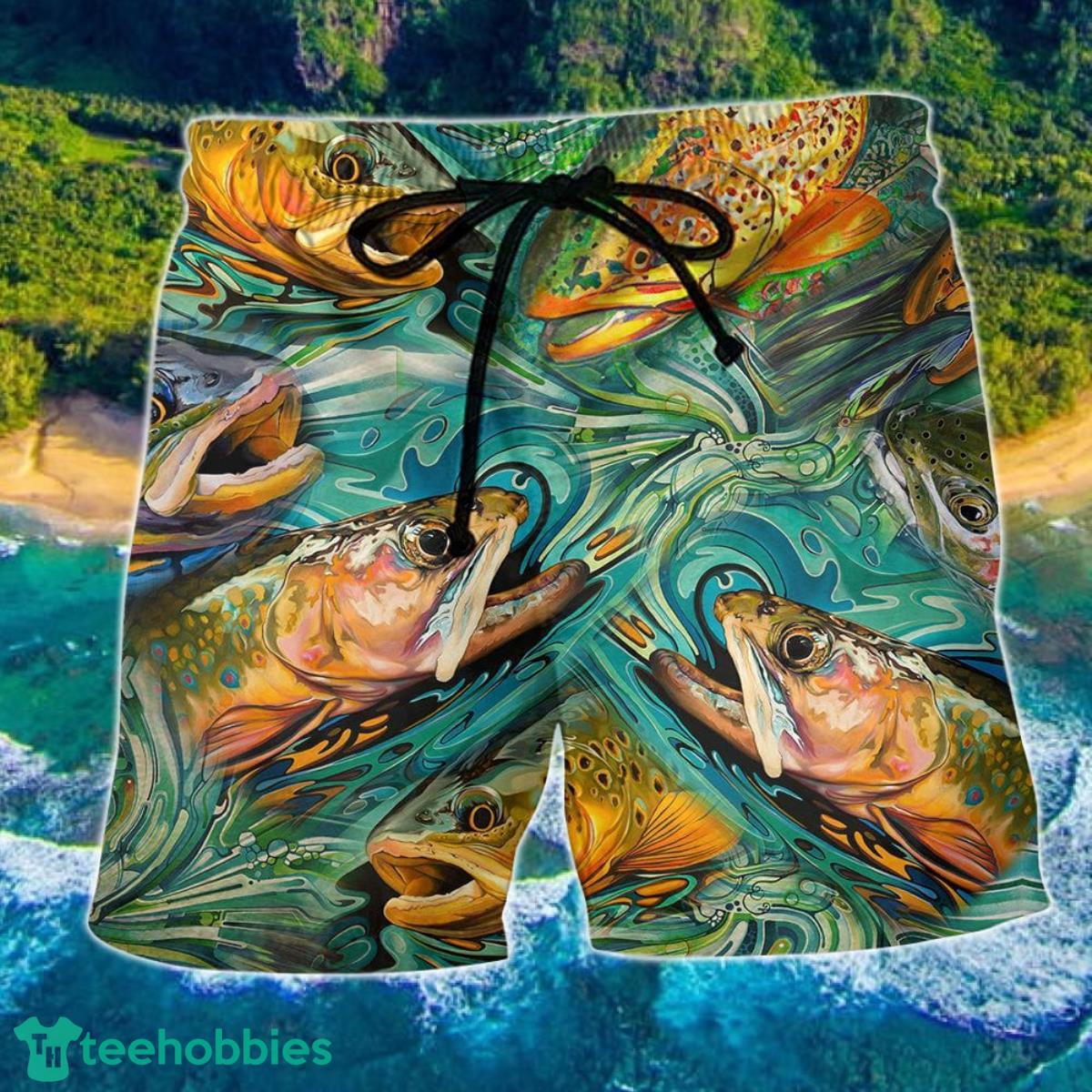 Fishing Lover In Life Hawaii Shorts For Men - Summer Beach Shorts Product Photo 1