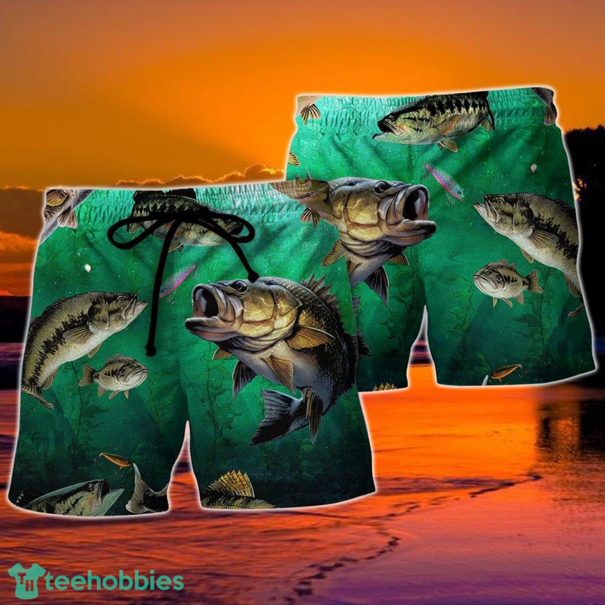 Fishing Mines So Big I Have To Use Two Hands Hawaii Shorts For Men - Summer Beach Shorts Product Photo 2
