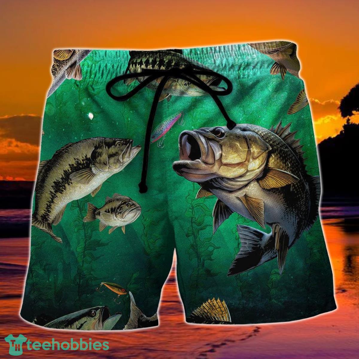 Fishing Mine's So Big I Have To Use Two Hands Hawaii Shorts For Men - Summer Beach Shorts Product Photo 1