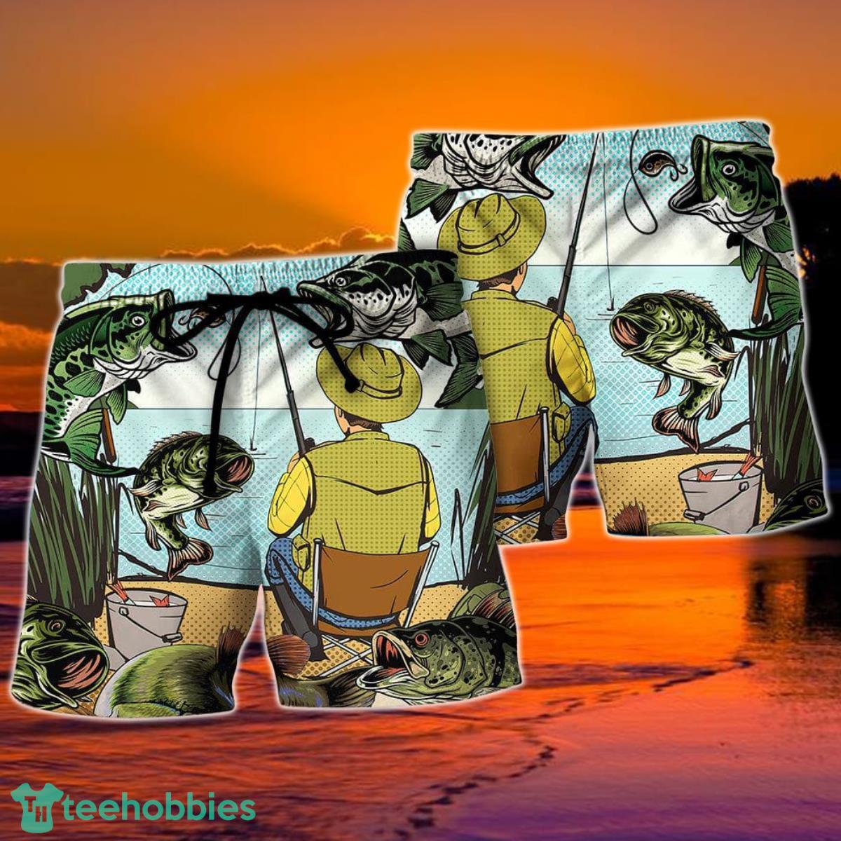 Fishing Saved Me Form Becoming A Pornstar Hawaii Shorts For Men - Summer Beach Shorts Product Photo 2