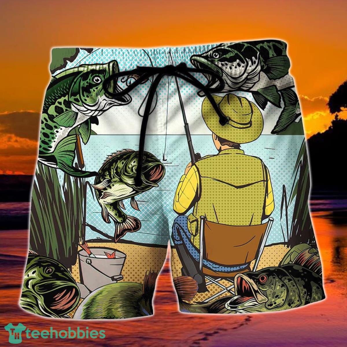 Fishing Saved Me Form Becoming A Pornstar Hawaii Shorts For Men - Summer Beach Shorts Product Photo 1