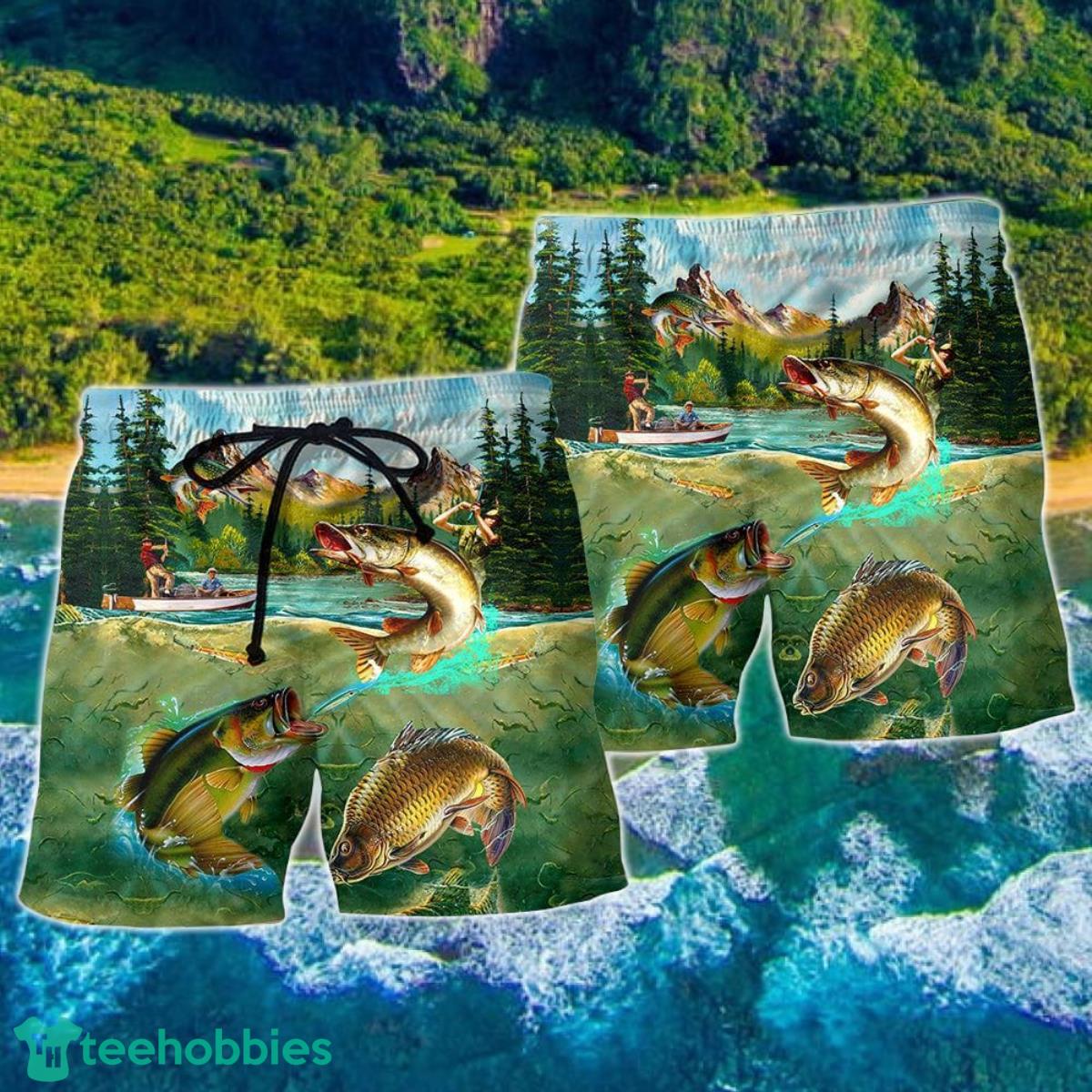 Fishing So Special Fishing Hawaii Shorts For Men - Summer Beach Shorts Product Photo 2