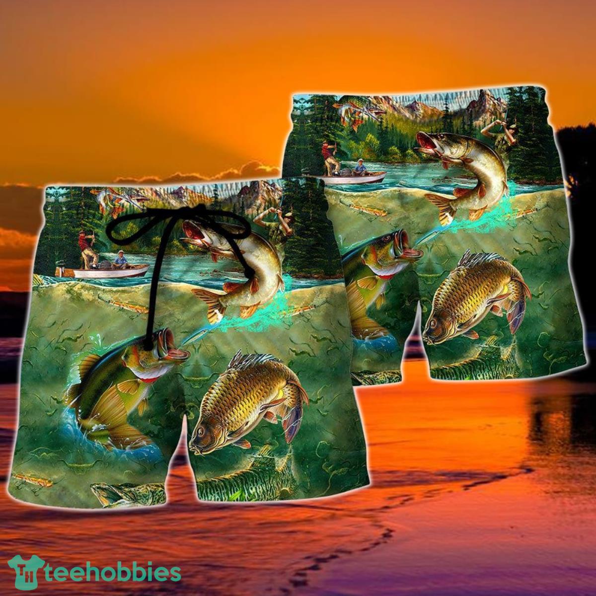 Fishing Special Beautiful Hawaii Shorts For Men - Summer Beach Shorts Product Photo 2