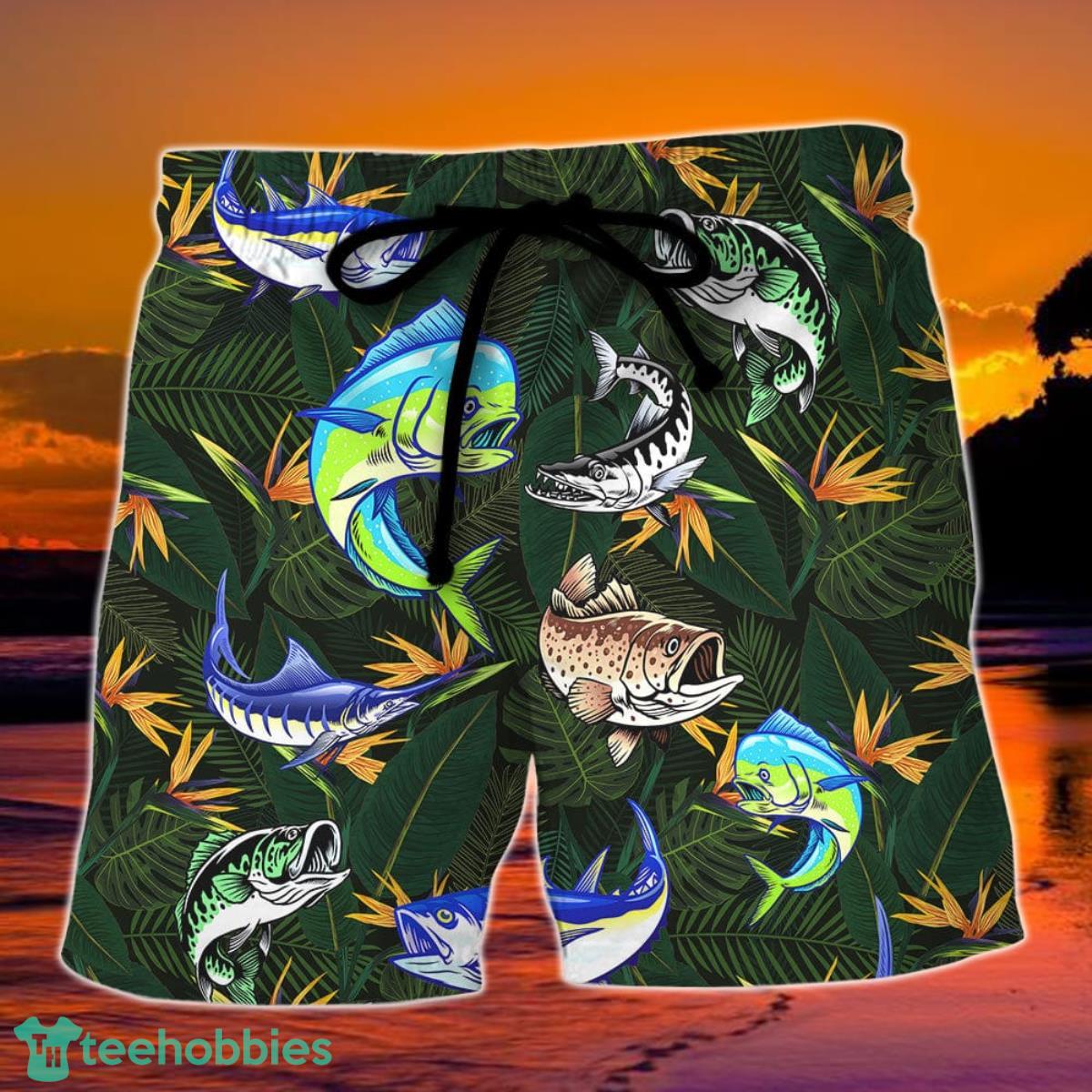 Fishing Wild River Fishing The River Is Calling Catch The Big Bass Hawaii Shorts For Men Product Photo 1