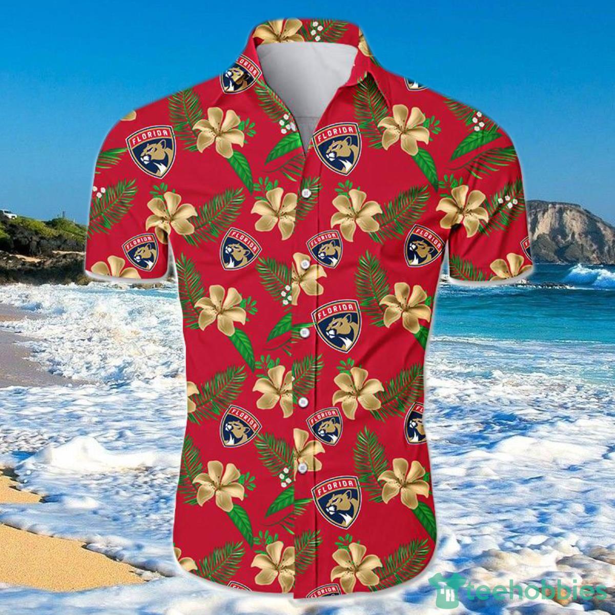 Florida Panthers Hawaiian Shirt Floral For Men And Women Product Photo 1 Florida Panthers Hawaiian Shirt Floral For Men And Women Product Photo 1