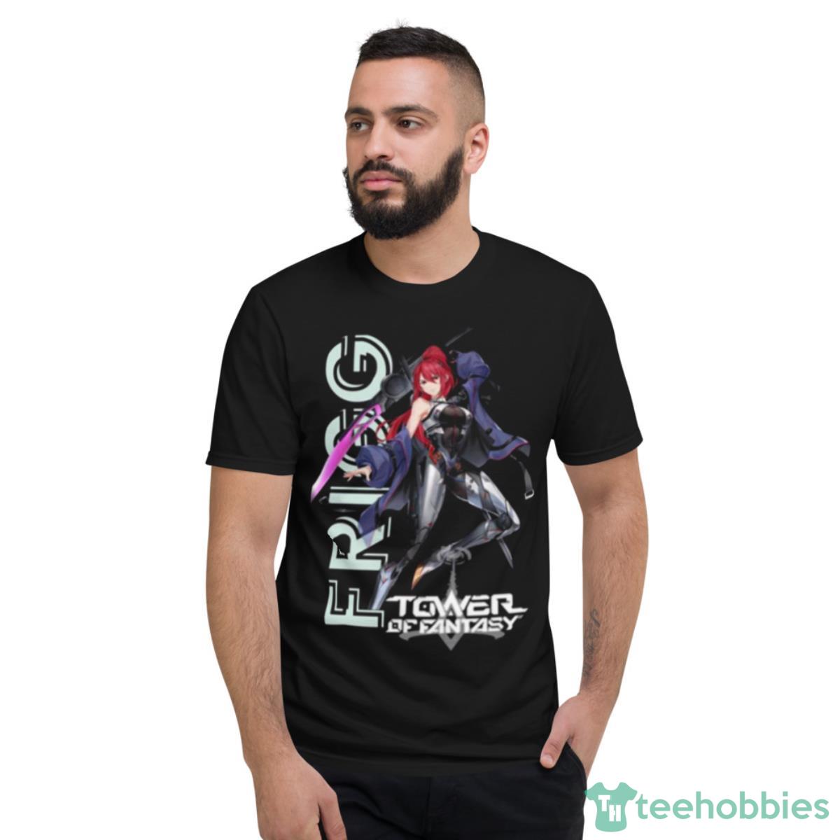 Frigg Tower Of Fantasy Game Character Frigg Artwork Black Background Shirt - Short Sleeve T-Shirt
