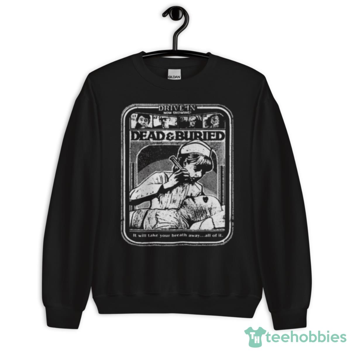 Gutter Garbs Merch Dead And Buried Drive In Ad Shirt - Unisex Crewneck Sweatshirt