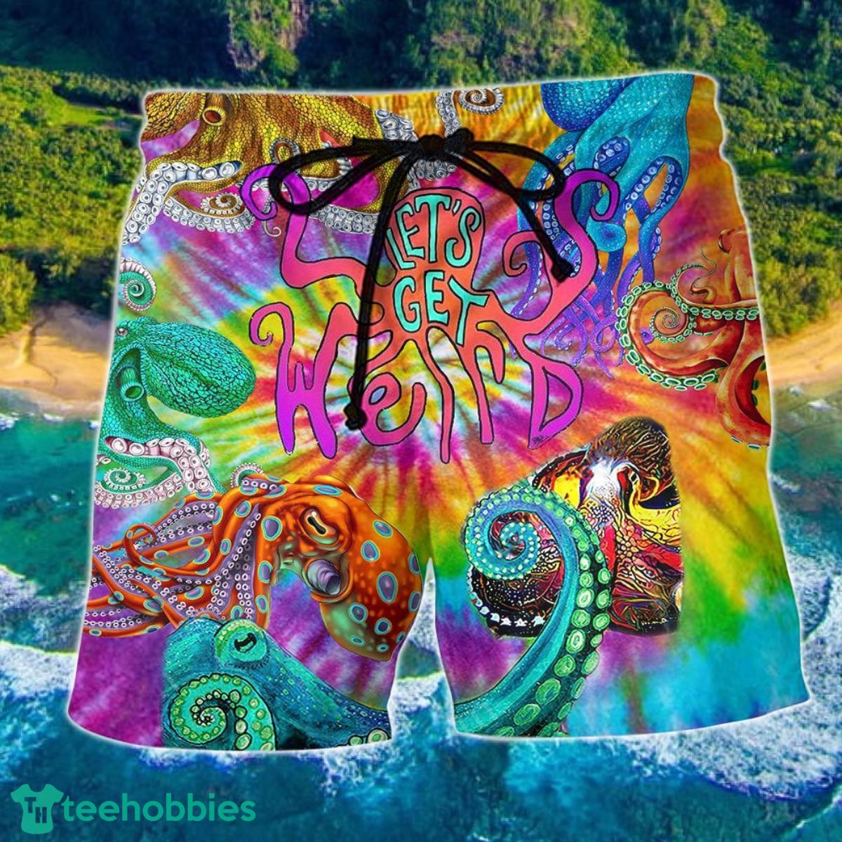 Hippie Lets Get Octopus Summer Beach Hawaii Shorts Product Photo 1