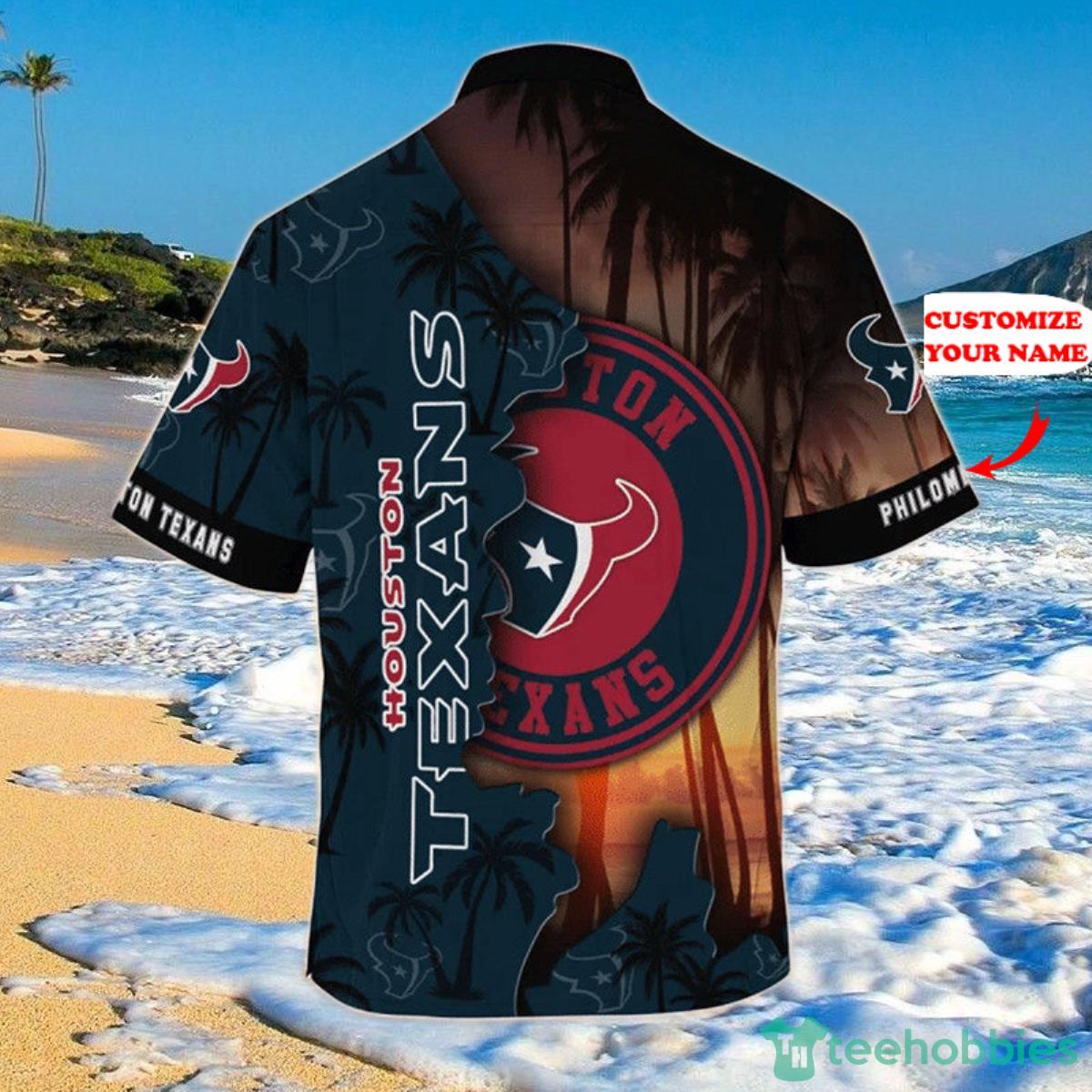 Houston Texans Hawaiian Shirt Custom Name Product Photo 2