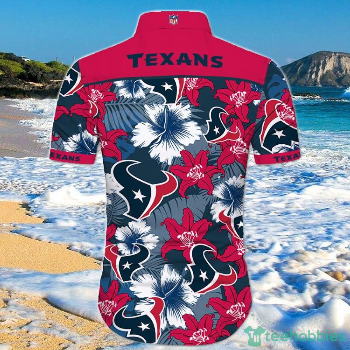 Houston Texans Hawaiian Shirt Tropical Flower Short Sleeve Product Photo 2
