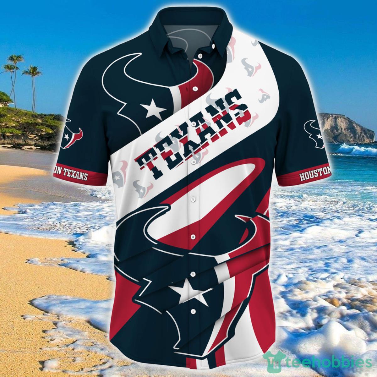 Houston Texans NFL Hawaiian Shirt Short Sleeve Big Logo Product Photo 1