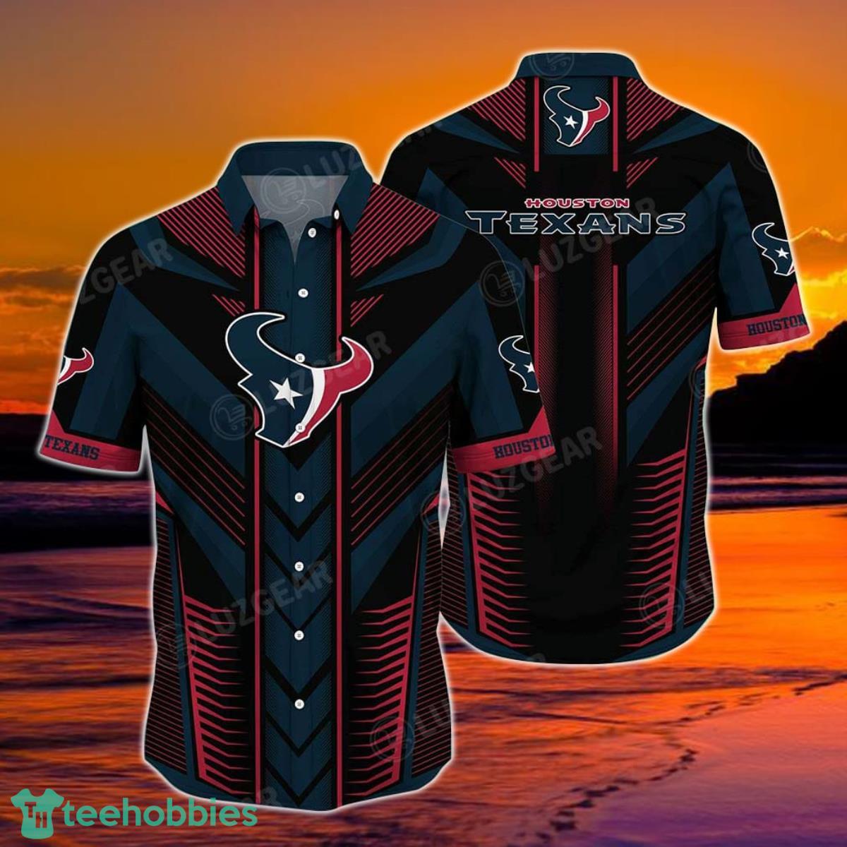 Houston Texans NFL Hawaiian Shirt Summer Short Sleeve Button Down Shirt Gift For Big Fans Product Photo 1